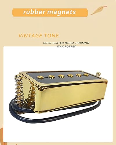 Miniatura 2 de Pastilla de tono P90, imanes de goma cargados con cuello de bobina individual de tamaño Humbucker, como piezas de repuesto para pastillas de tamaño