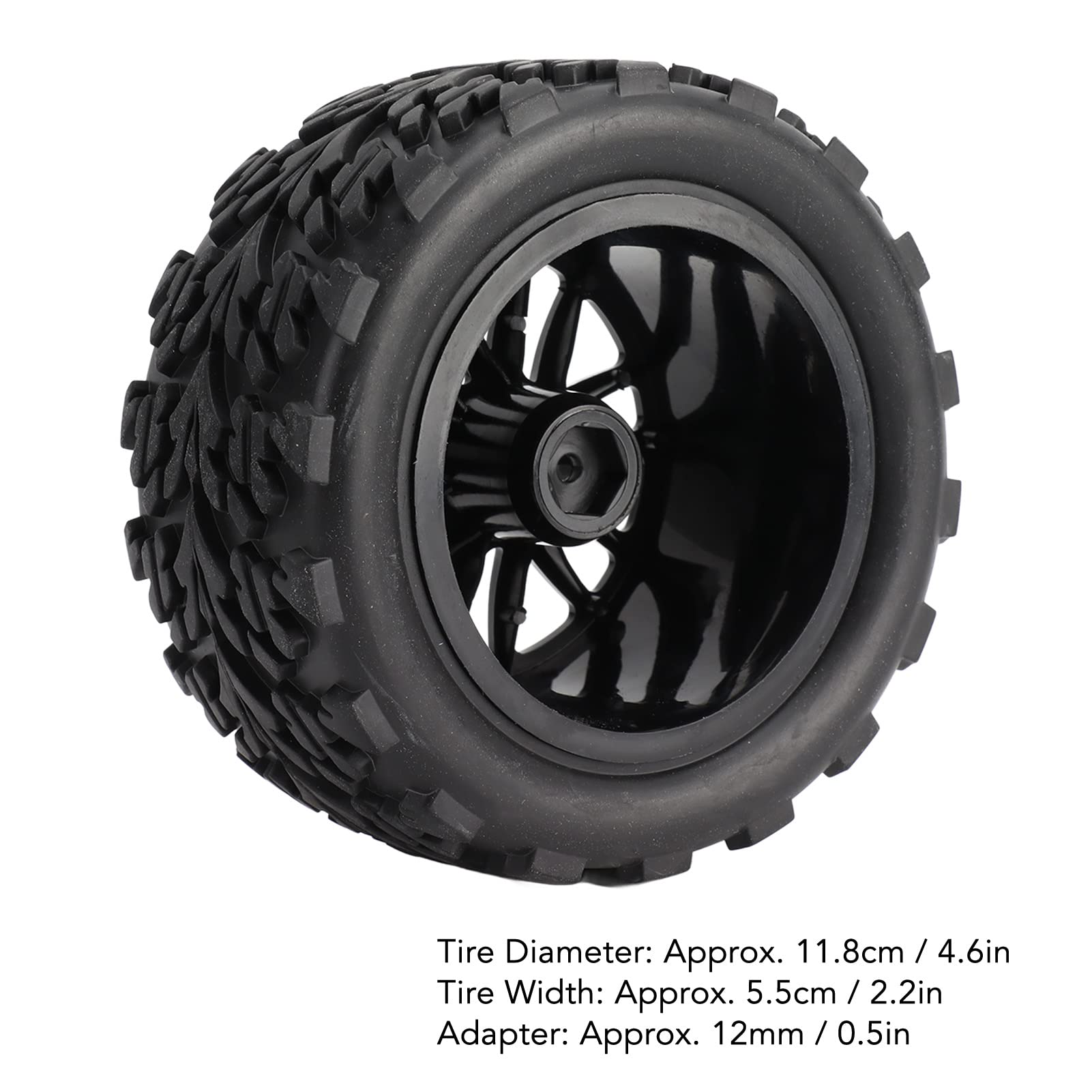 Pilipane 4PCS RC Tires 12mm Hex Off Road Short Course Truck Tires 1/10, Large Truck RC Tires and Durable RC Tires