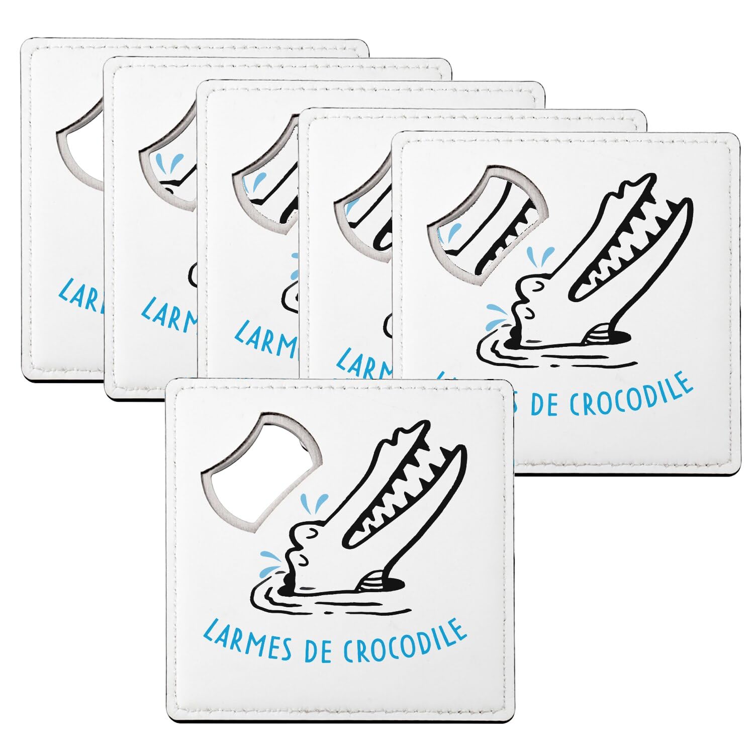 Sous verre décapsuleur larmes de crocodile illustration originale lot haut de gamme