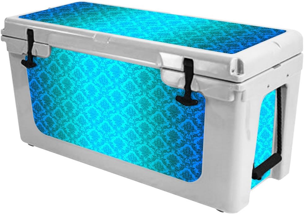 MightySkins (Cooler Not Included) Skin Compatible with RTIC 65 Cooler (2017 Model) - Blue Vintage | Protective, Durable, and Unique Vinyl Decal wrap Cover | Easy to Apply | Made in The USA