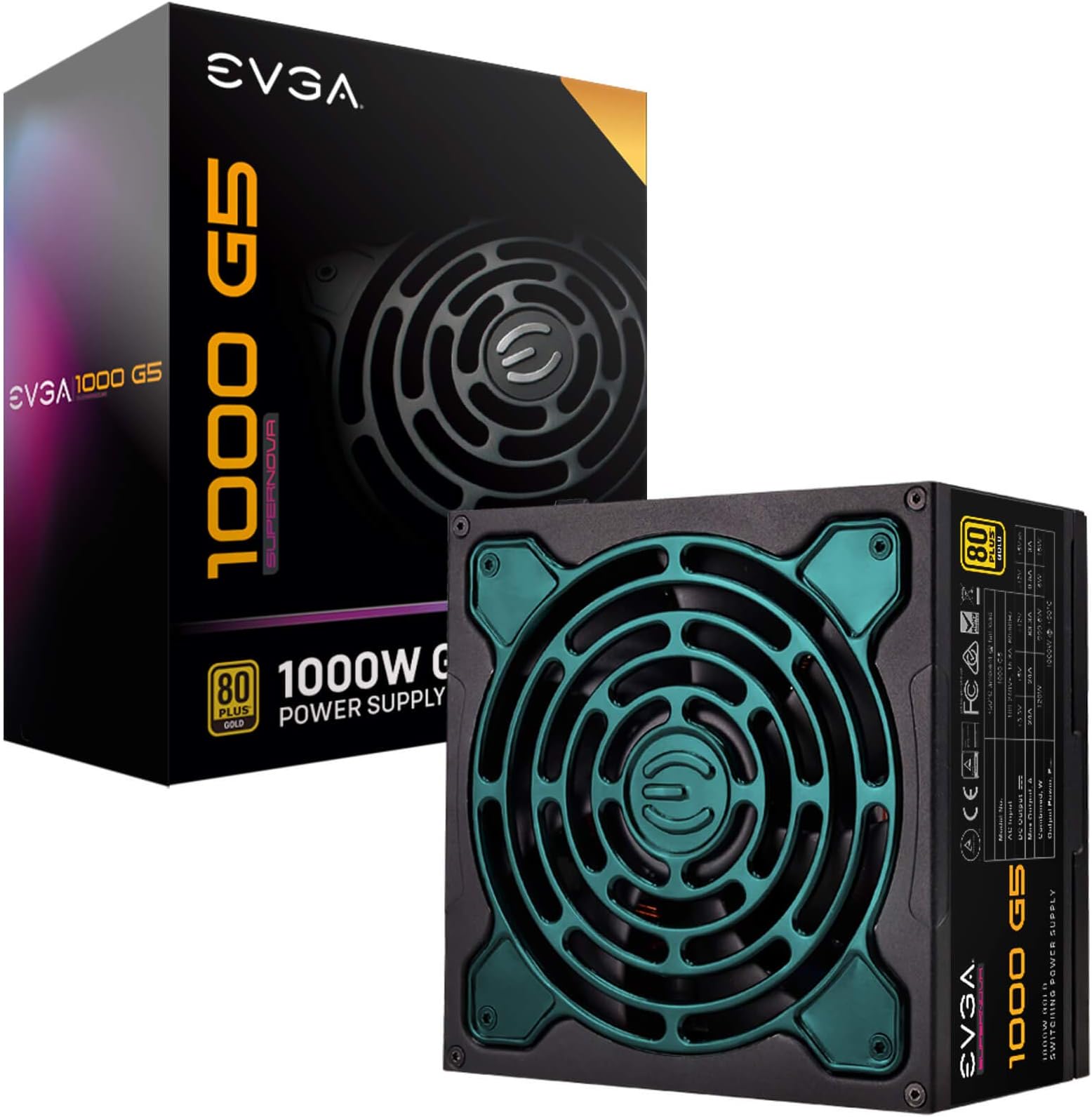 Amazon.com: EVGA 1000 G5, 80 Plus Gold 1000W, Fully Modular, ECO Mode ...