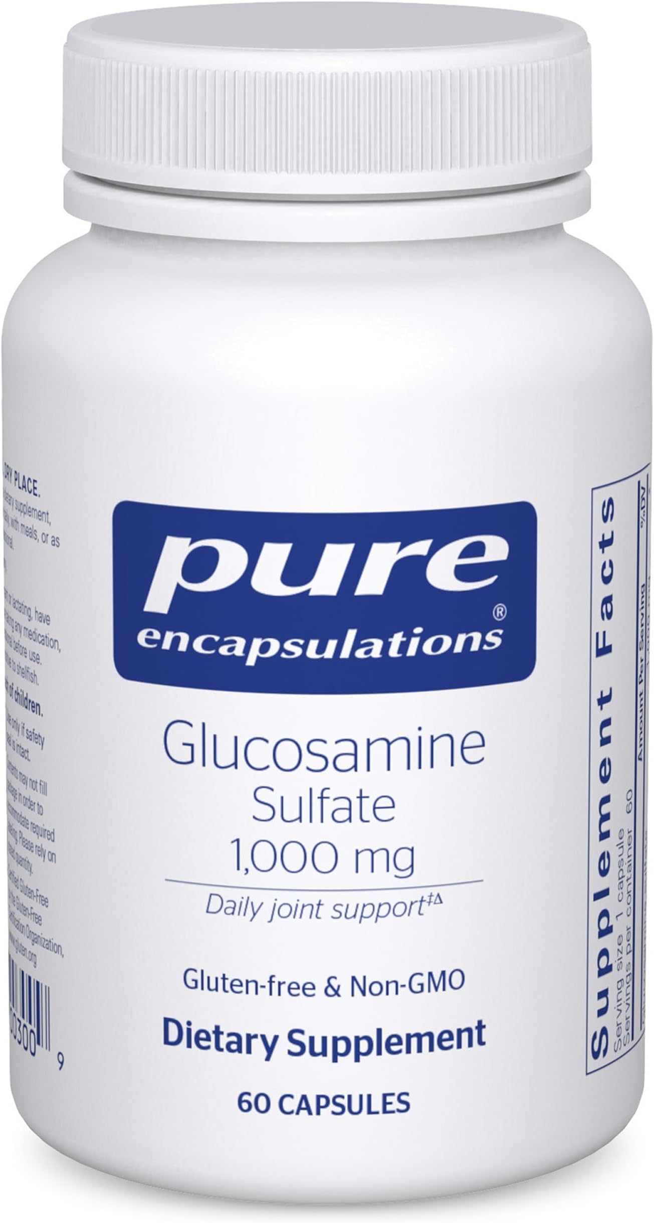 Glucosamine Sulfate 1,000 mg | Supplement for Joint Support and Mobility, Cartilage Health, and Connective Tissue* | 60 Capsules