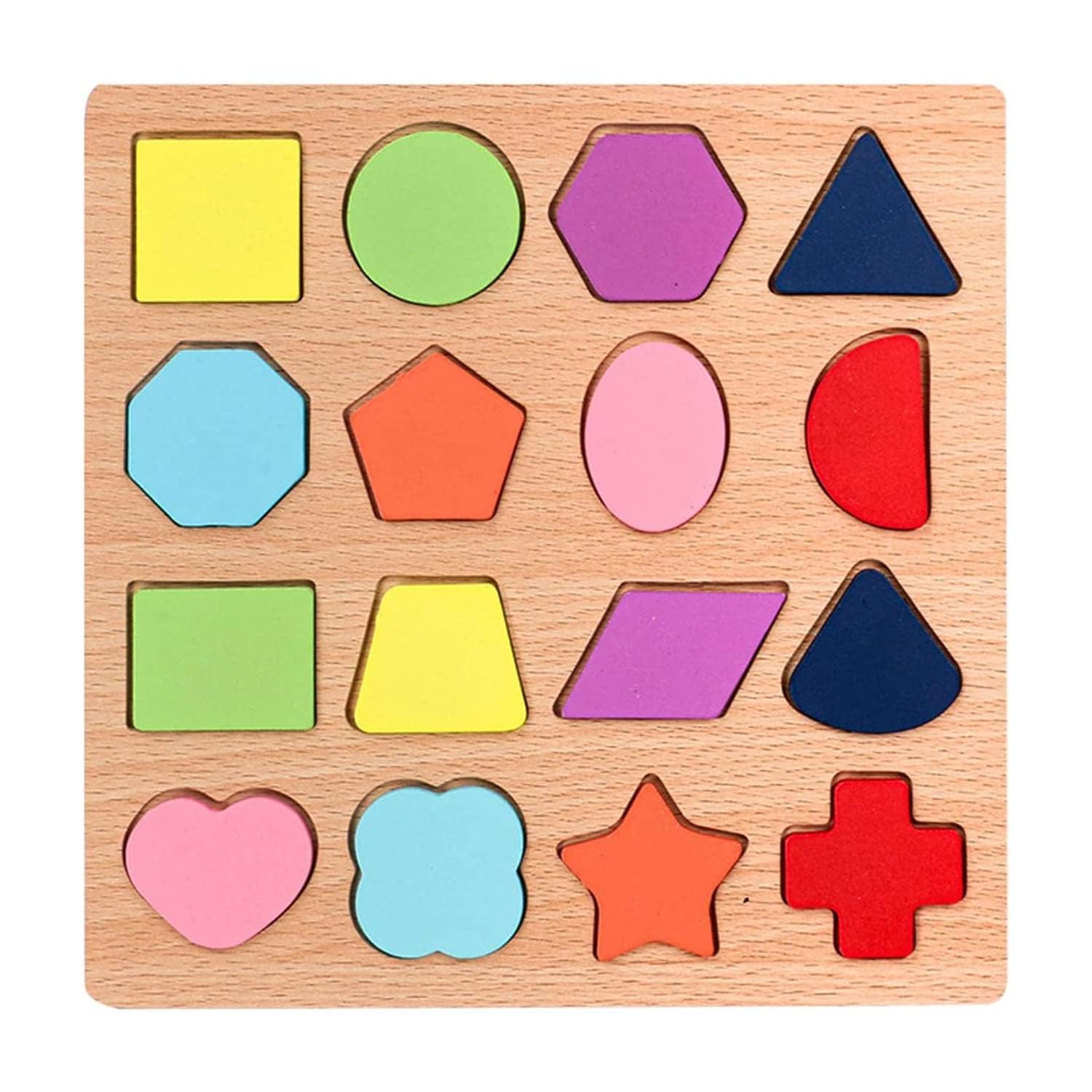 SHINETOY Wooden Puzzles for Toddlers, Wooden ABC Alphabet Number Shape Puzzles Toddler Learning Puzzle Toys for Kids 1-3 Years Old, 3 in 1 Early Education (Shape Puzzle) (B0D9JP9S8Y) Amazon Price History, Amazon Price Tracker