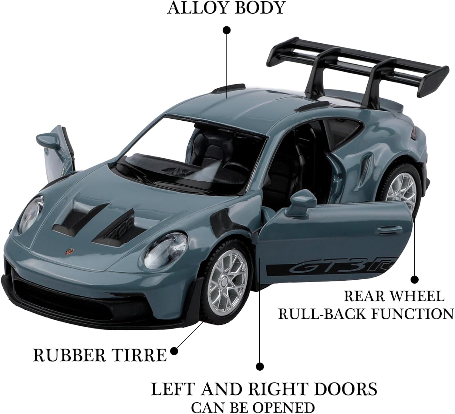 TOKAXI 1/36 Scale Porsche 911 RS Diecast Car Models,Pull Back Vehicles Porsche 911 Toy Car,Cars Gifts for Boys Girls
