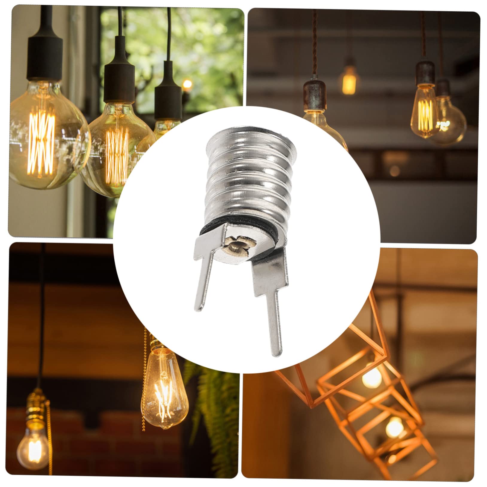 Tofficu 40 Piezas Portalámparas Atornillados para Bombillas Adaptador de Casquillo para Lámparas de Indicador Instalación y Uso Base de Luz Estable y Práctica