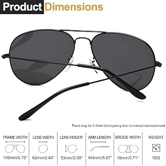 Joopin 3 Pack Aviator Sunglasses for Women Men UV Protection Teardrop | Teardrop, Wire Metal Frame, TAC Lens, Silicone Nose Pads, Lightweight, Driving, Fishing, Camping, Hiking