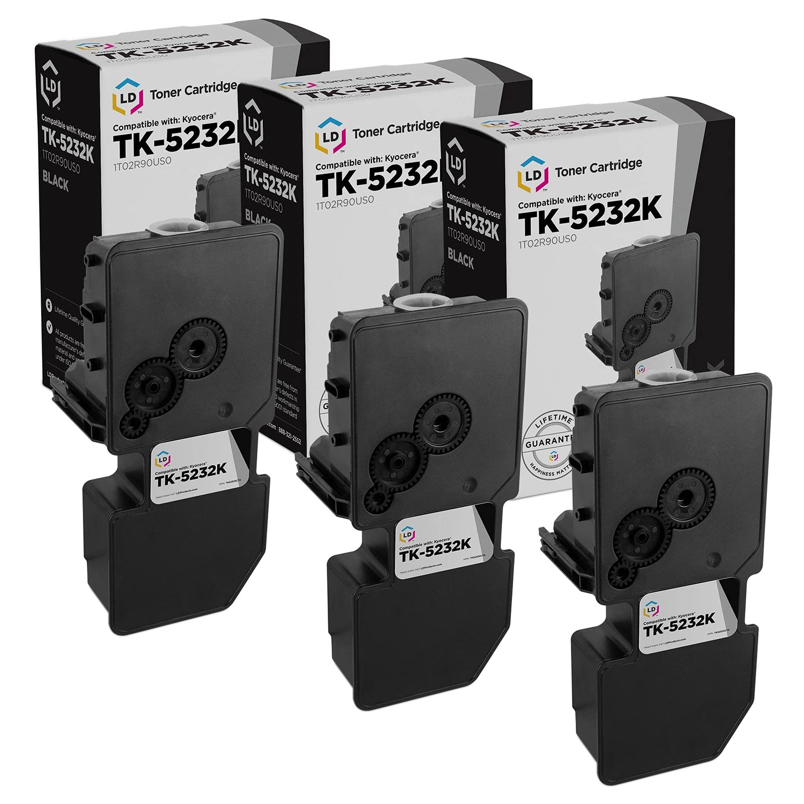 KYOCERA トナーカートリッジ 3色セット Amazon.co.jp: LD 互換トナーカートリッジ 京セラ TK-5232K 1T02R90US0