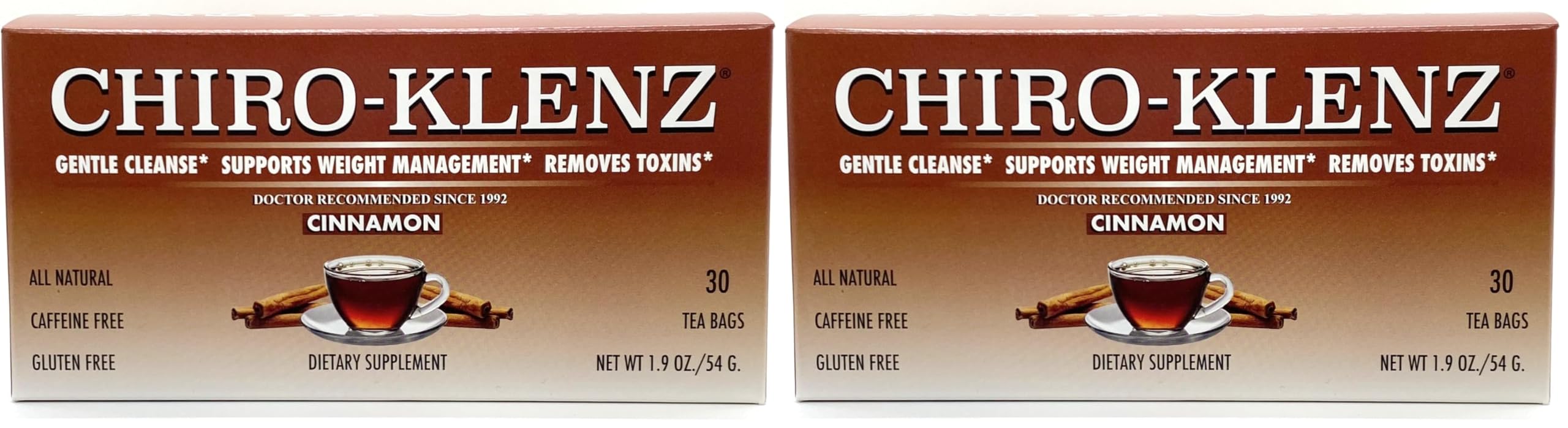 CHIRO-KLENZ Chá de ervas de canela com locust plant, 60 sachês