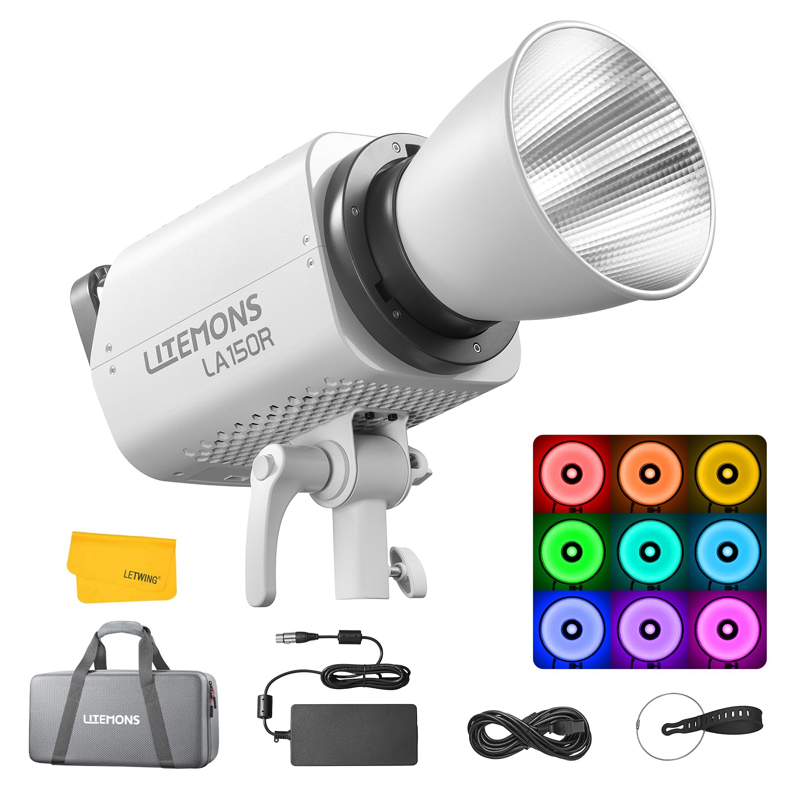 Amazon.com : Godox LA150R K1 RGBW COB LED Video Light 165W