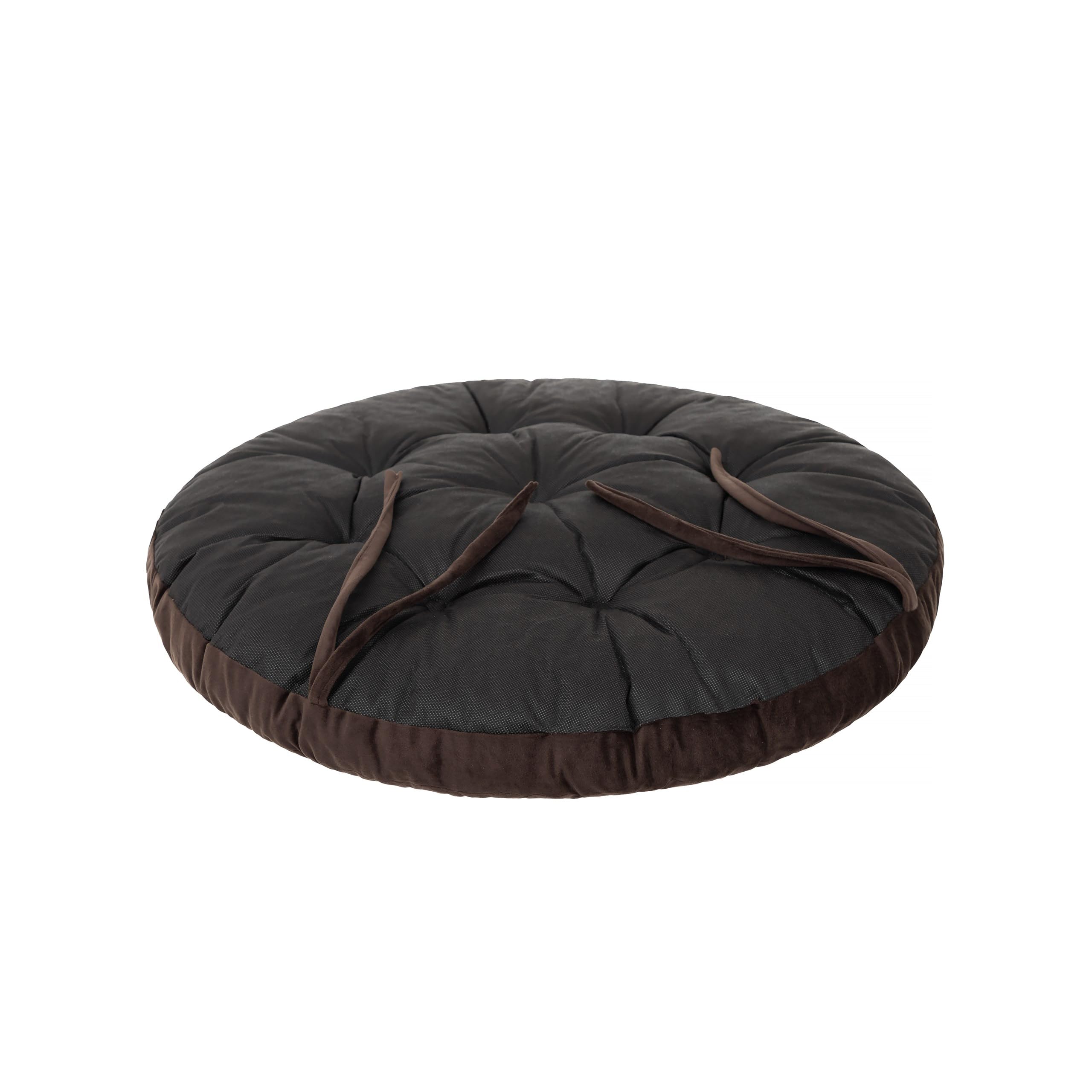 Hängesessel Kissen, Hängekorb Sessel, Indoor/Outdoor, Auflage, Rund, Swing, Schaukelkissen, Sitzkissen für Stuhl, Velvet, Waschbar, Braun, 65 x 65 cm