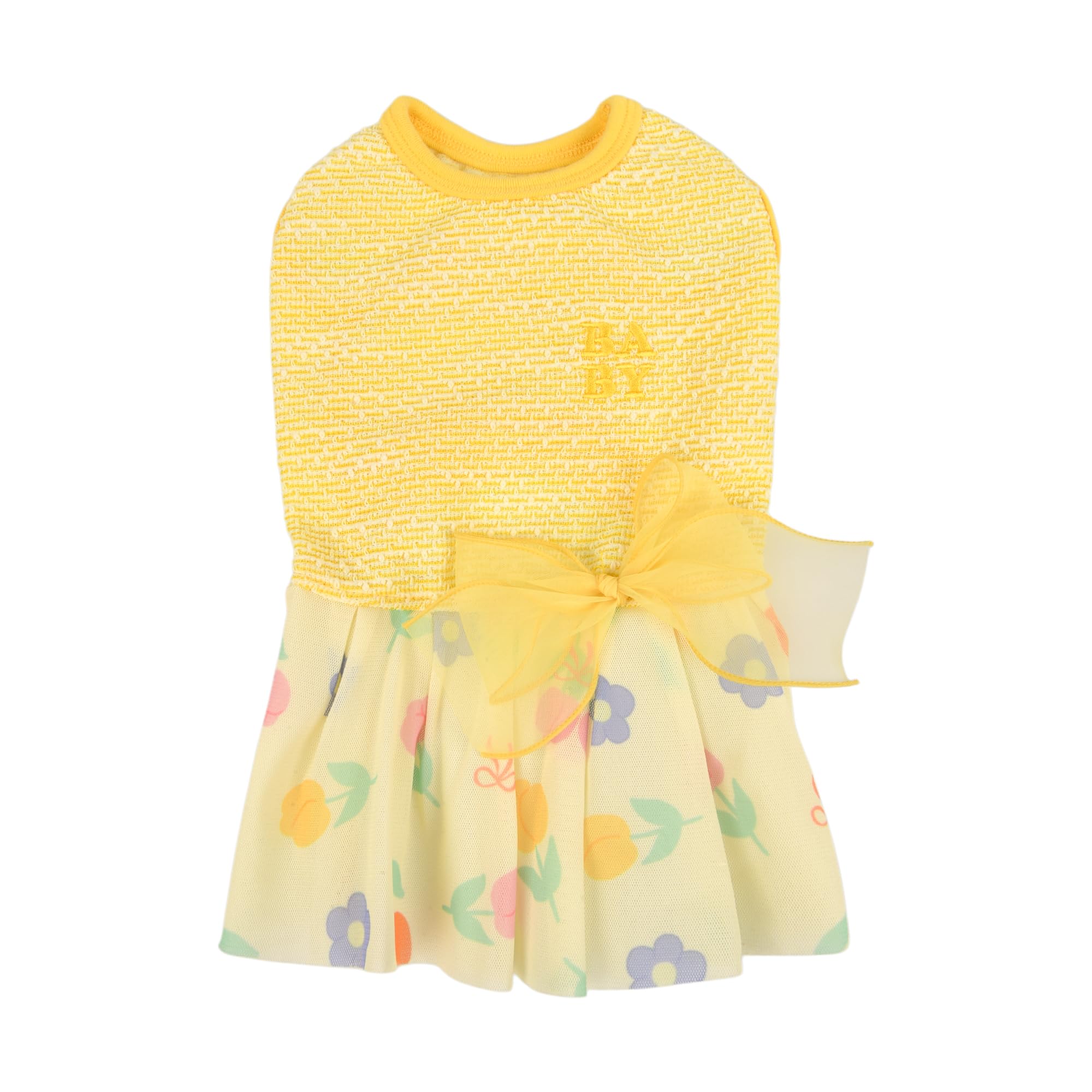 Robe pour chien jaune M confortable et tendance, le vêtement une pièce élégant Pinkaholic