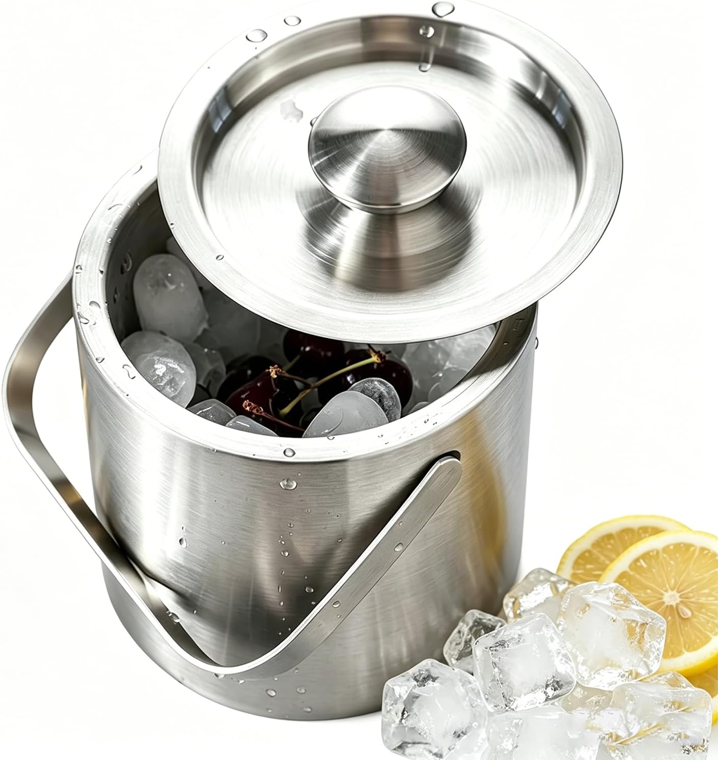Premium Champagne Ice Bucket with Lid - Perfect Beverage Cooler for Parties, Gatherings & Events - Elegant Cold Storage Solution
