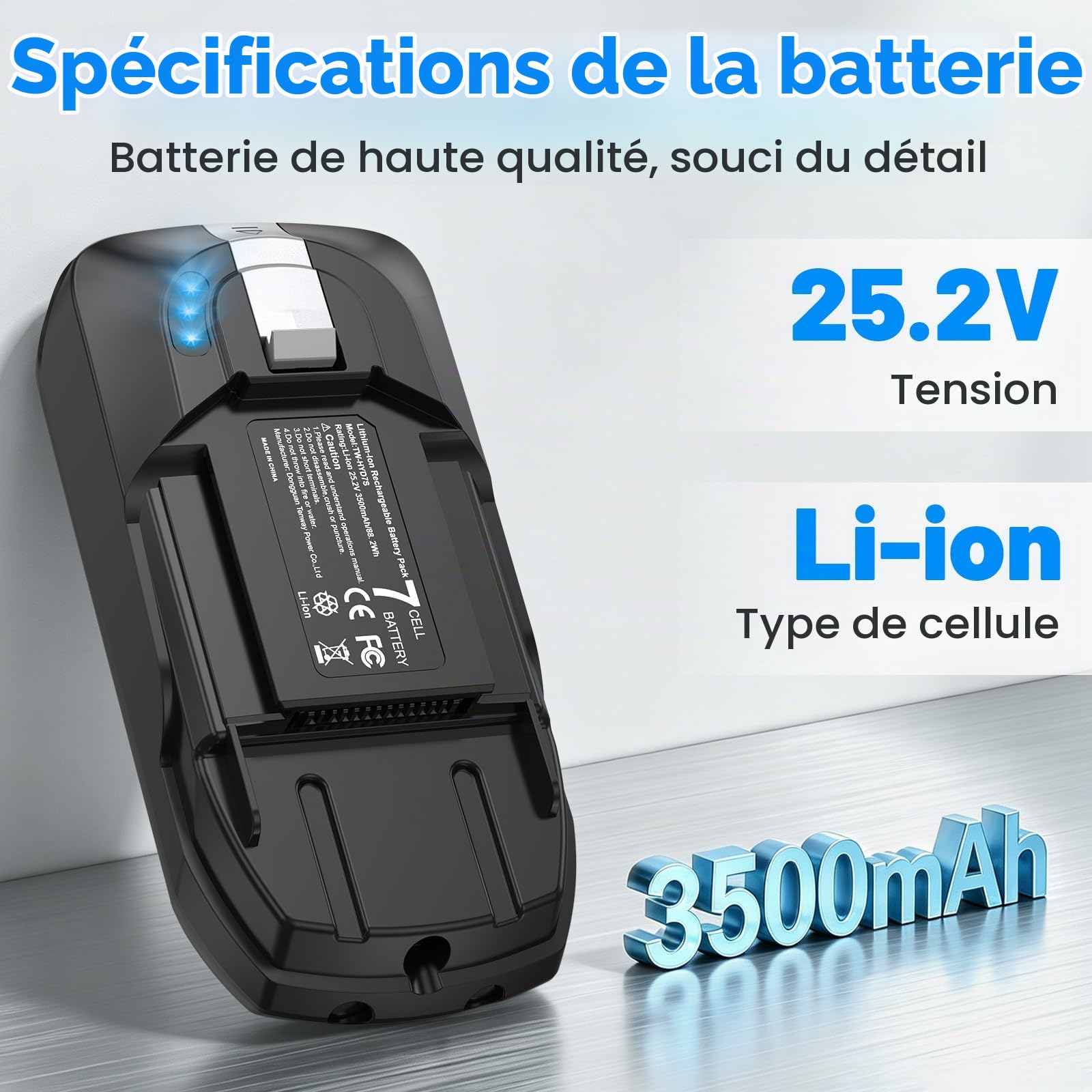 ASUNCELL Batterie 25,2 V 3,5 Ah pour aspirateur sans fil Rowenta X-Force Flex 12.60, ZR009705, batterie de rechange lithium-ion RH98A3WO RH98A0WO RH98A7WO RH98C0WO RH98C8WO RH98A8WO RH98A9WO