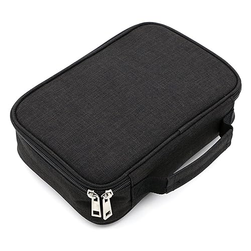 BTSKY® High Capacity Zipper Case- Multi-Functional for Stationery and Pencil, 72 Slots Colored Portable Bags With 2 Removable Sleeves(Black)