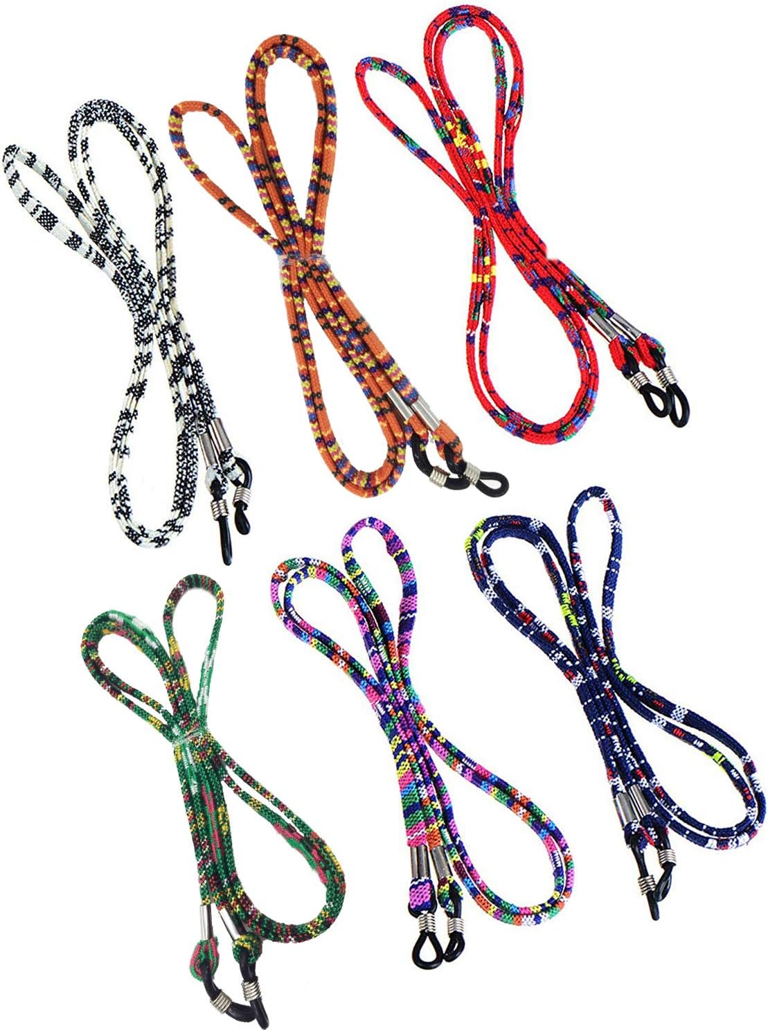 Kenkio 6 Pieces Eyeglass Strap Eyewear Strap Eyeglass Chain Glasses Cord Holder Lanyard Strap