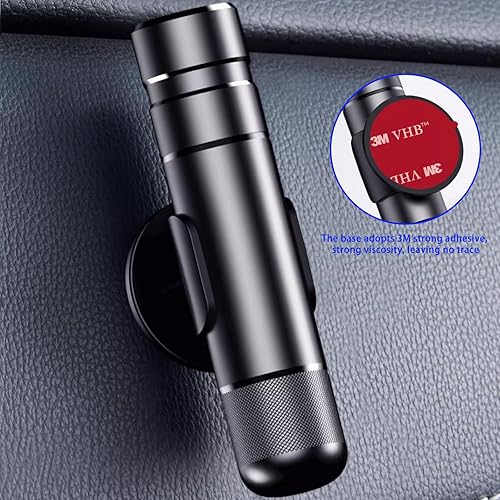 Miniatura 4 de Fogfar 1 martillo de seguridad portátil para automóvil, 4.72 x 3.14 x 1.37 pulgadas, cinturón de seguridad multifuncional para cortar, martillo de