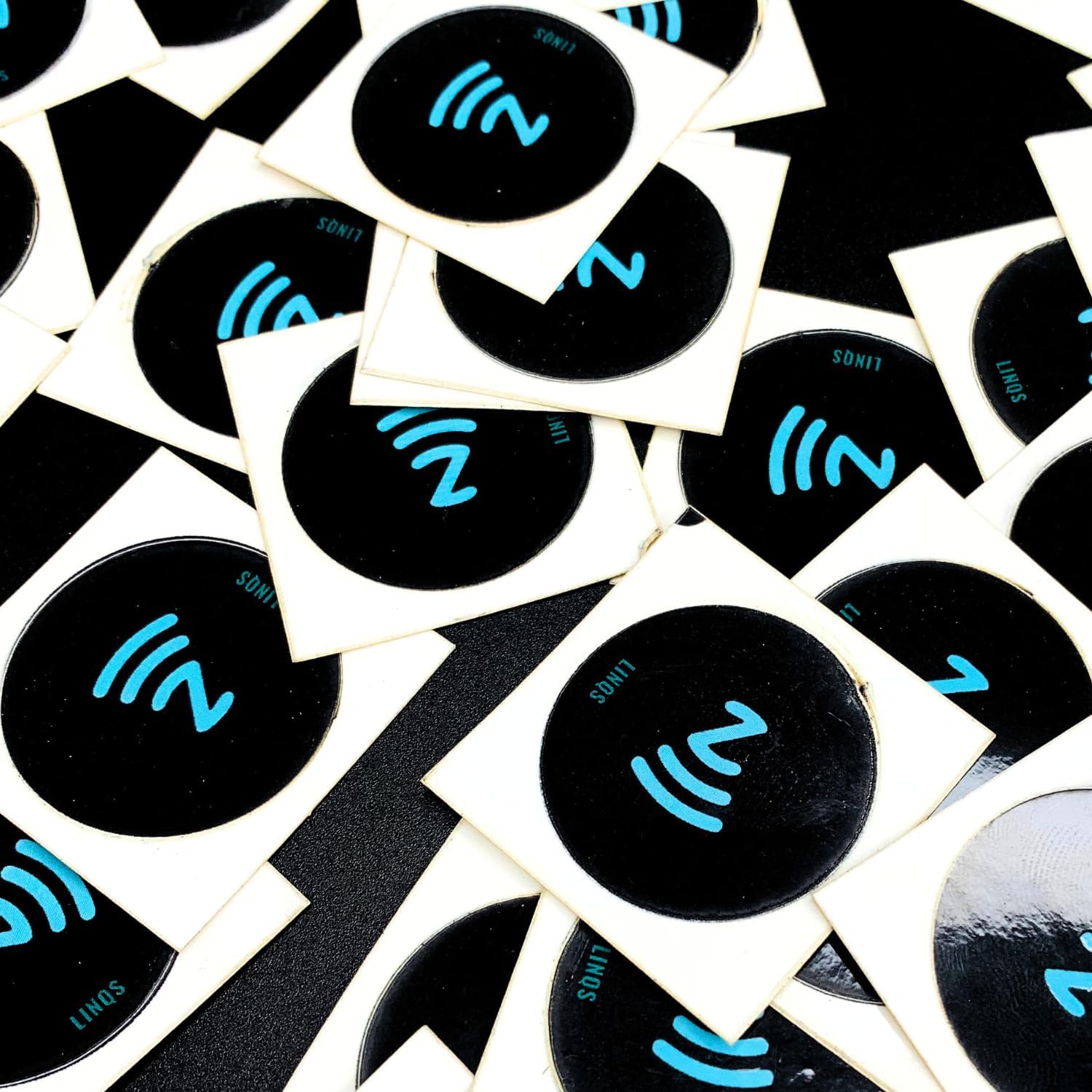LINQS® - High Memory NXP NTAG215 RFID/NFC Stickers (Set of 6) | Waterproof | Compatible with All RFID/NFC Phones, Amiibo & TagMo