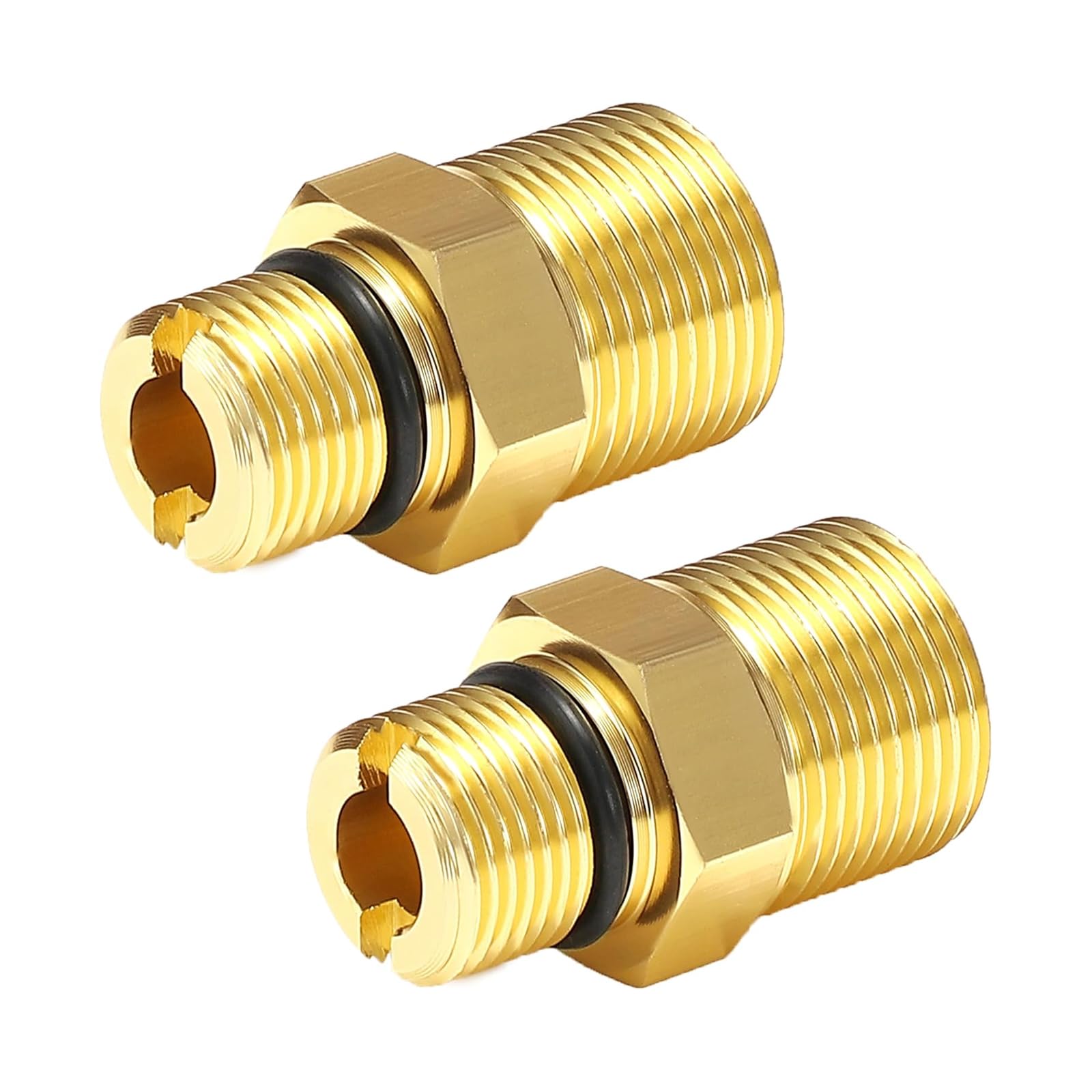 2Pcs Precisions Machined Aluminum Outlet Couplings for High Flows Water Pumps and Hose Connection Washer Quickly Connects Adapter