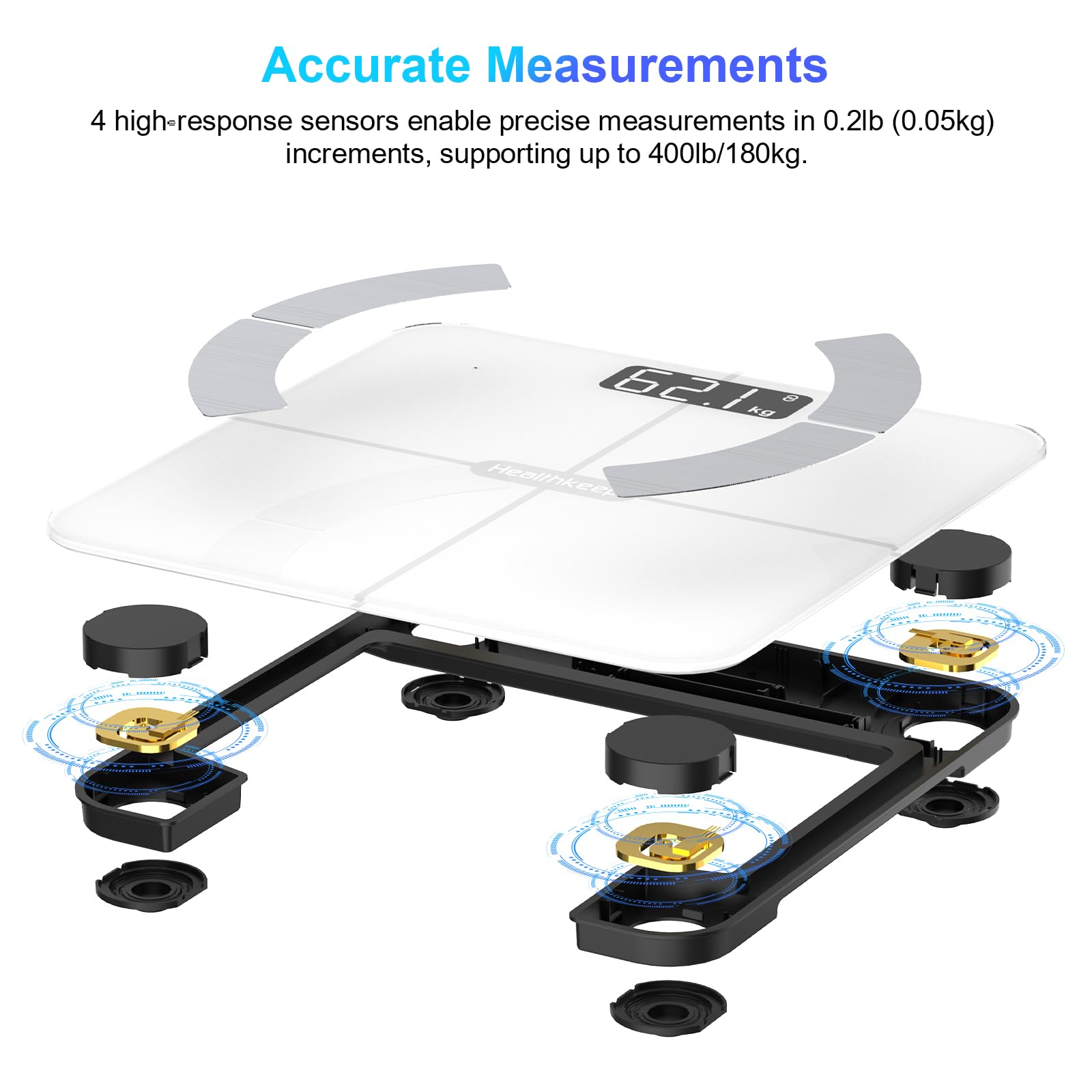 Bilancia Pesapersone Digitale Bilancia Pesapersone Impedenziometrica Intelligente Bluetooth Bilancia
