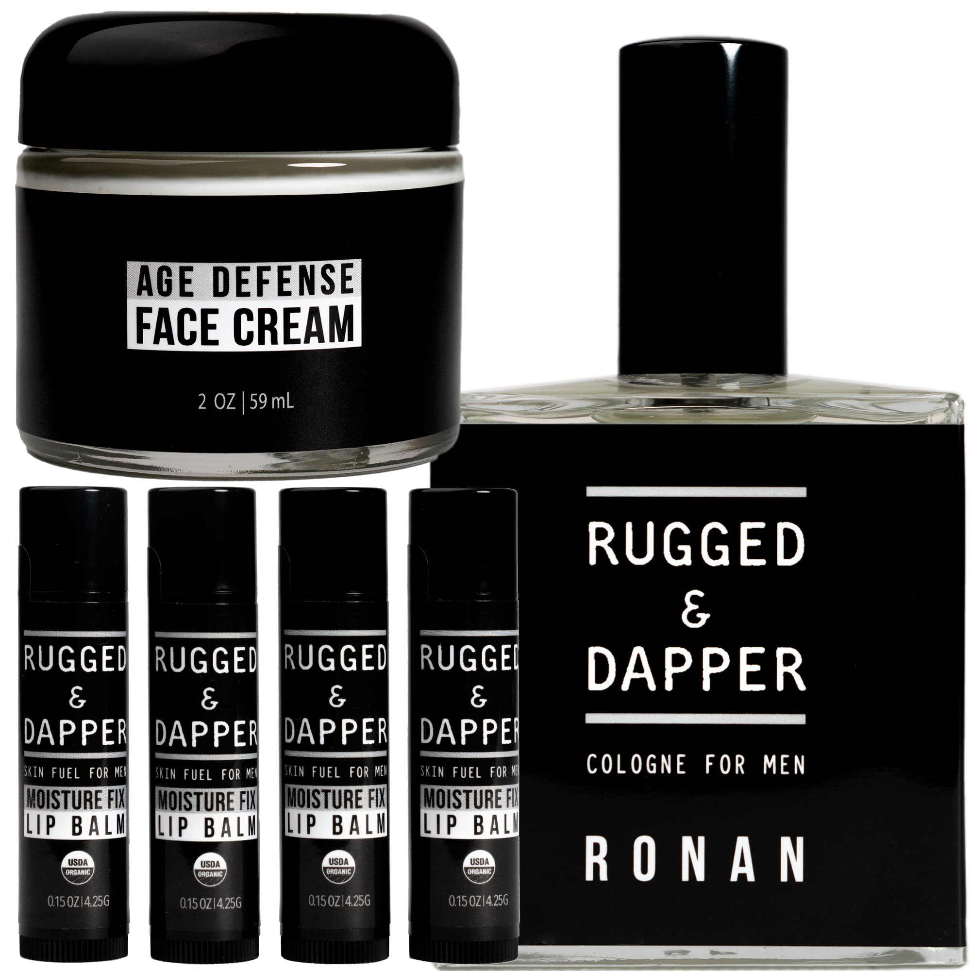 Lip Balm, Cologne & Face Cream Bundle