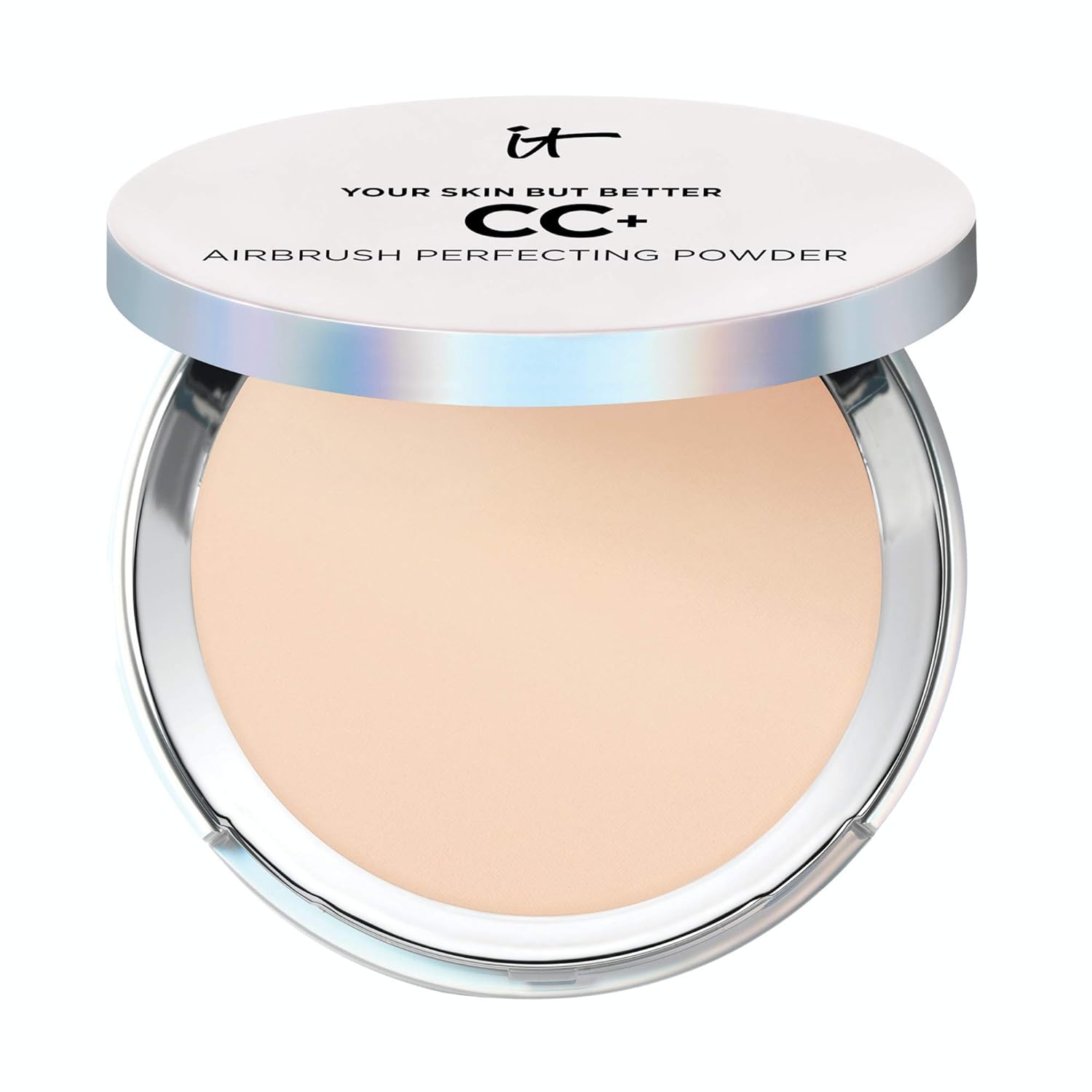 IT Cosmetics Your Skin But Better CC+ Airbrush Perfecting Powder - Light (W) - Camouflage Pores, Dark Spots & Imperfections - With Peptides, Silk, Niacin & Hydrolyzed Collagen - 0.33 oz : Beauty & Personal Care