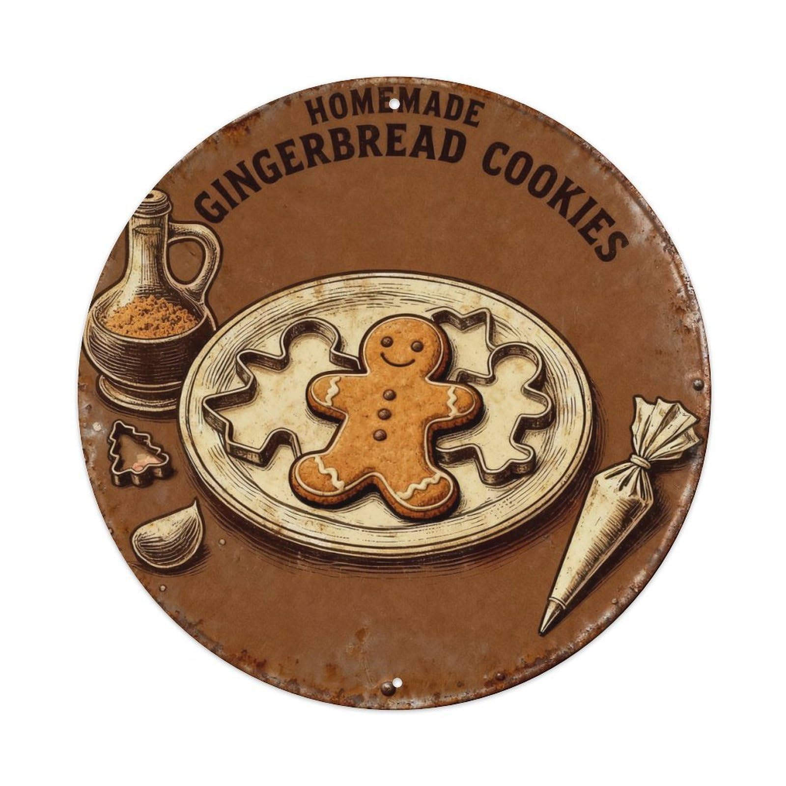 Homemade Gingerbread Cookies Retro Tin Sign Metal Tin Sign Plaque