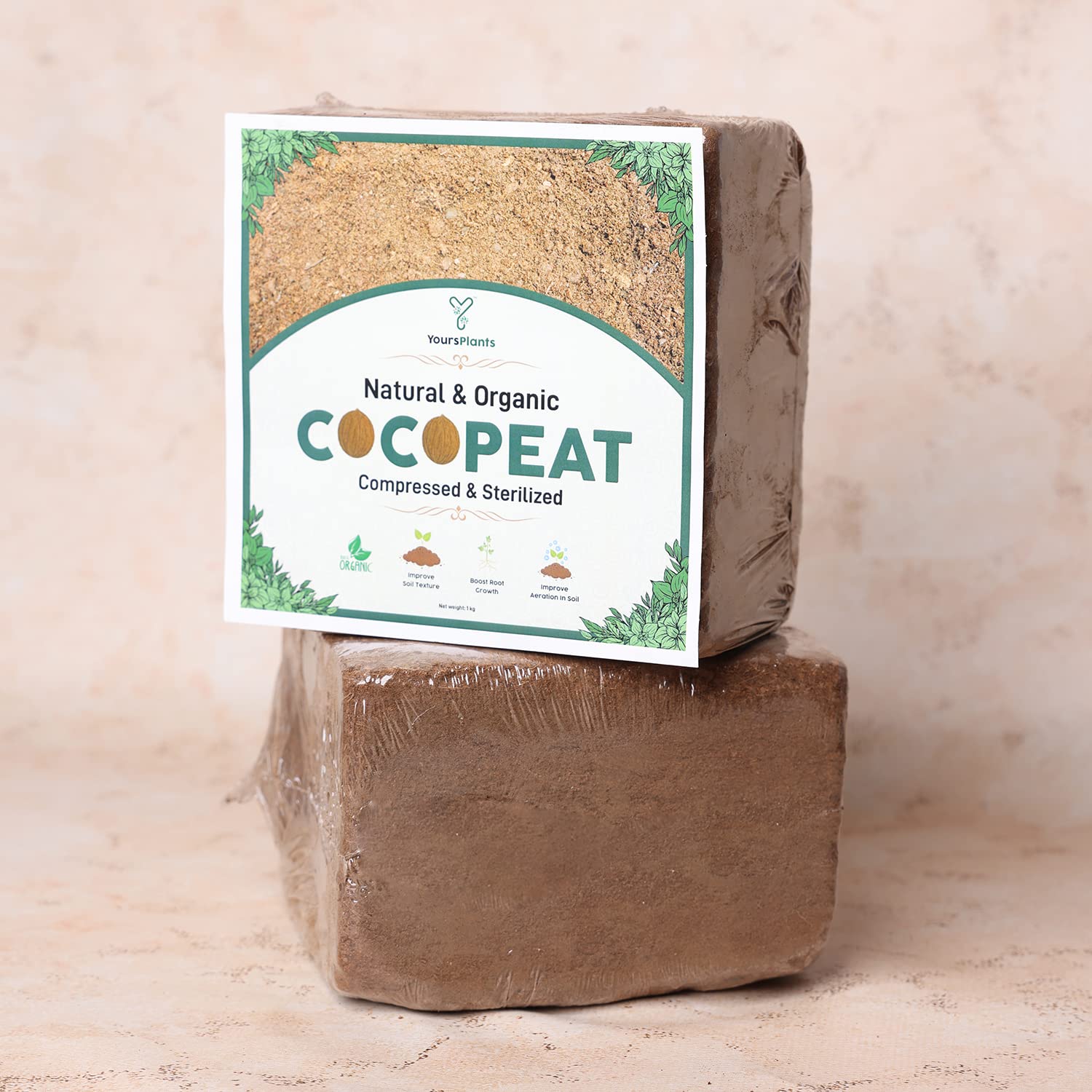 YoursPlants? Premium Coco Peat for Improved Soil Aeration and Moisture Retention (Cocopeat Brick 1kg) (B0BY9HNYFS) Amazon Price History, Amazon Price Tracker