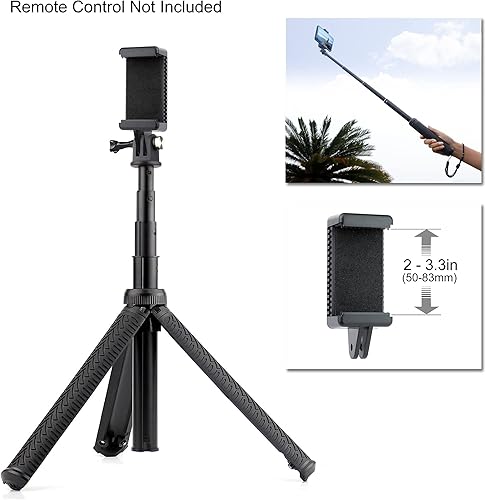 Miniatura 8 de Monopod de aluminio para GoPro Hero 12 11 10 9 8 7 6 5 4 Max Mini AKASO SJCAM DJI cámara de acción con agarre flotante, utilizada como soporte