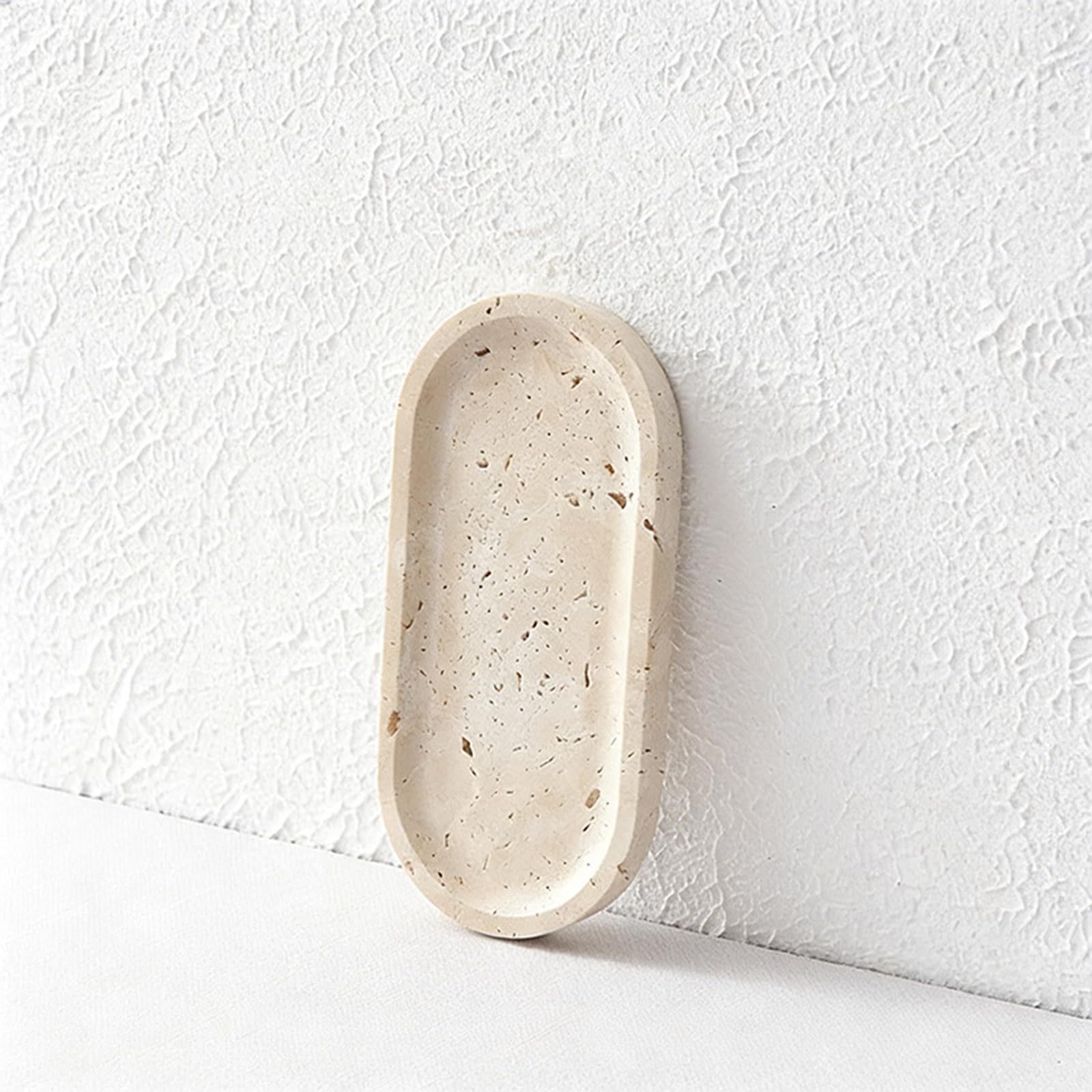 Bandeja decorativa de mármol hecha a mano de alta calidad, perfecta para almacenar joyas y pequeños organizadores de almacenamiento esenciales de baño, bandeja de tocador de mármol hecha a mano para