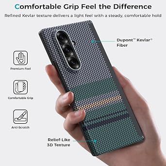 BENKS Z Fold 7 Case Back Cover ONLY [Comaptible with MagSafe], Aurora ArmorAir for Samsung Galaxy Z Fold 7 Case with Hinge Protection, Ultra Slim & Light, Made with Dupont Kevlar