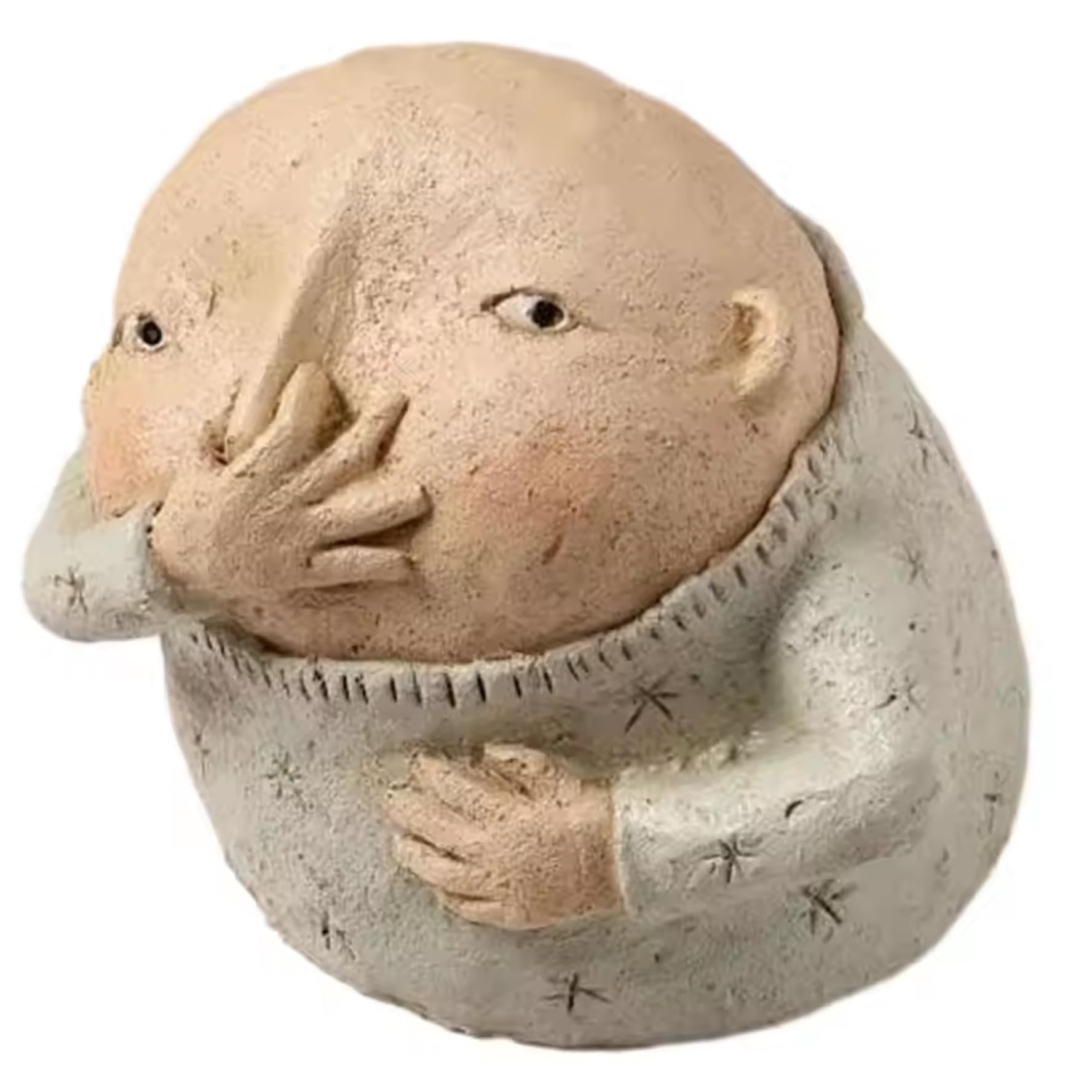 Licsaliwe Boy Holding Nose Bathroom Statue, Resin Funny Statue Man Holding Nose Sculpture Home Decor, Bathroom Decoration for Countertop