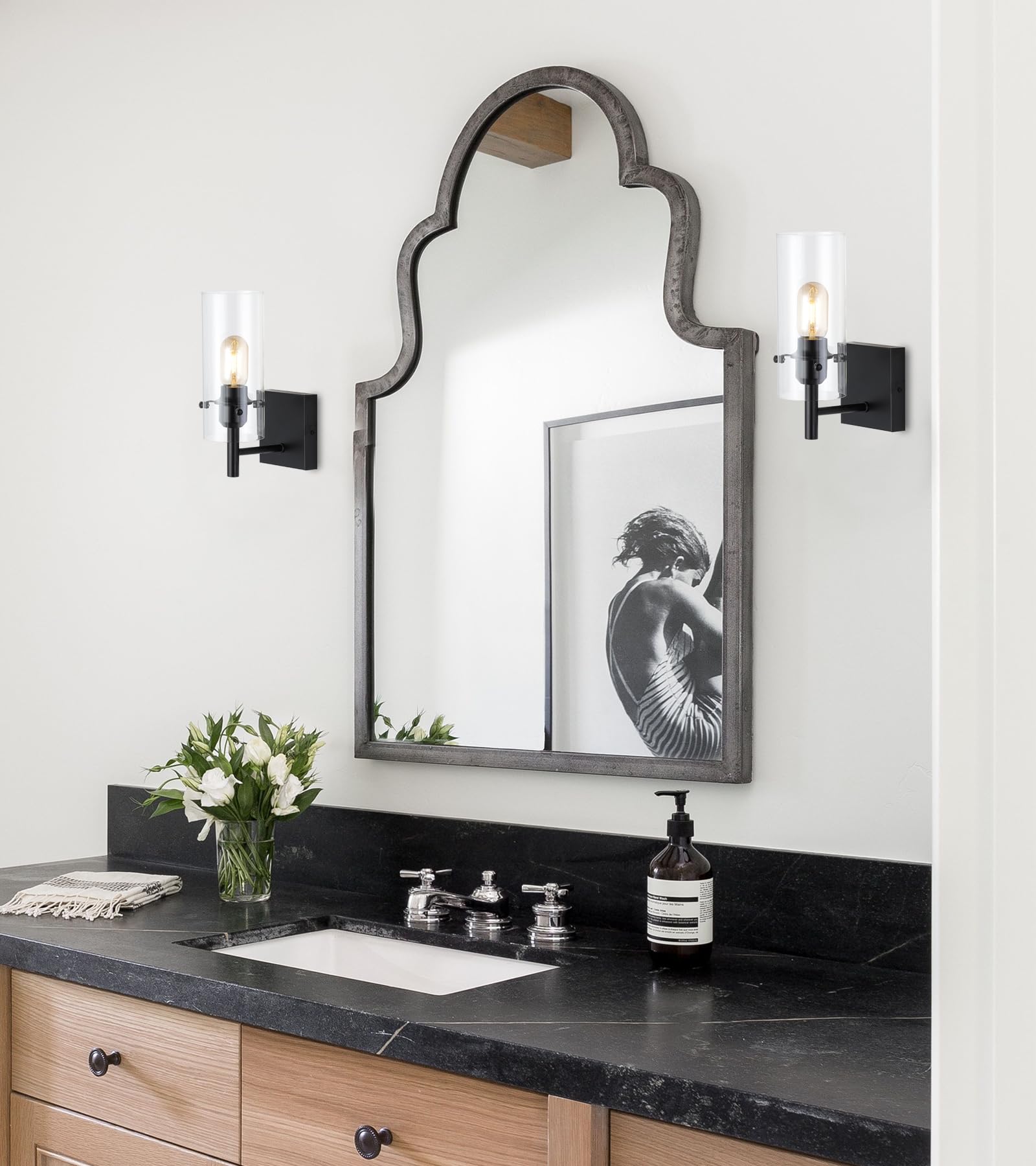 Farmhouse Sconce Lighting For Bathrooms