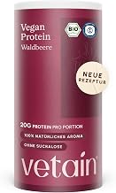 VETAIN Vegan Protein Powder Berry - 20g Protein - 100% Organic & Fermented | Protein powder made from 4 components, 67% protein, no artificial sweeteners, complete amino acid profile, 540 g