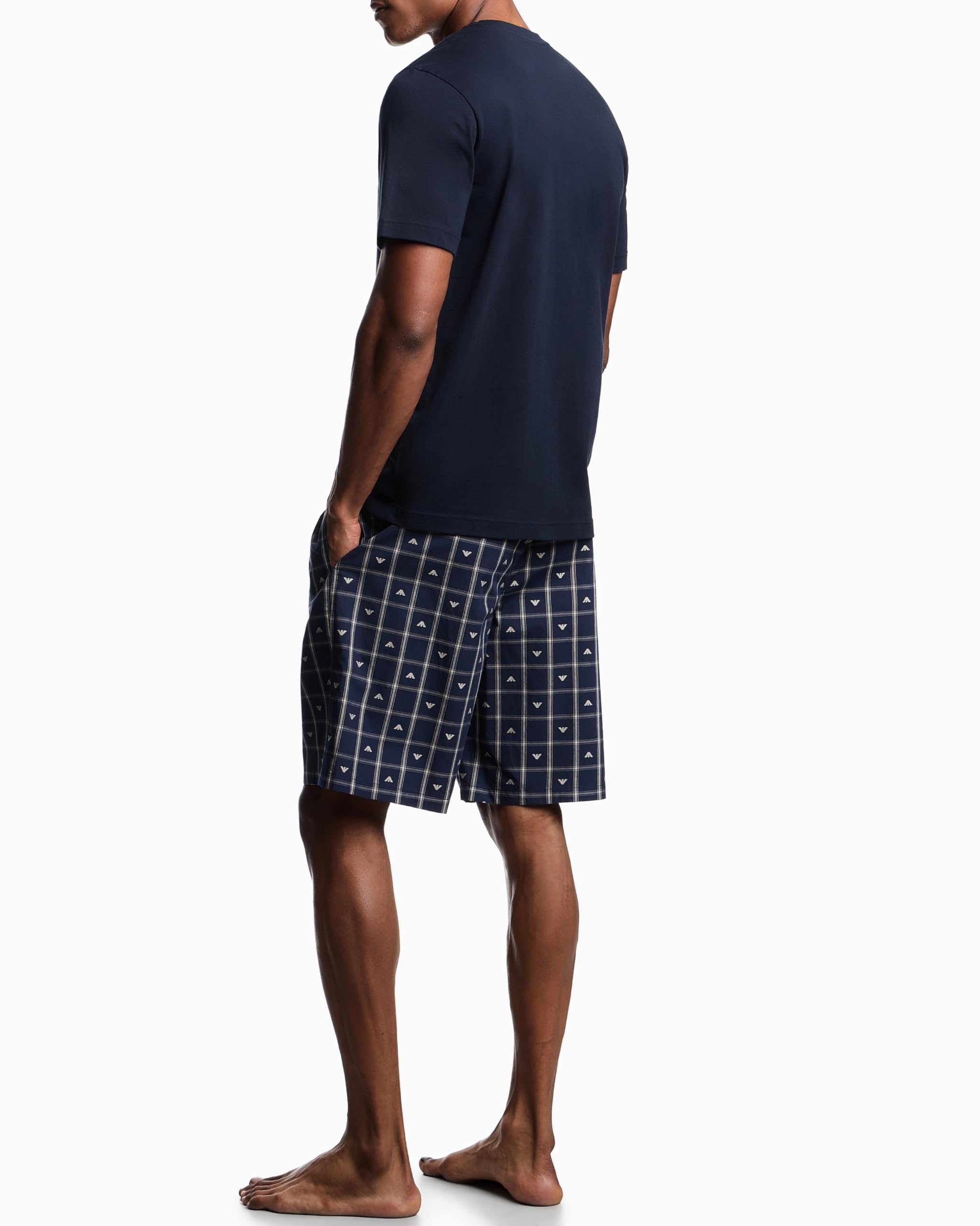 Emporio Armani T-Shirt+Shorts Pyjama Set di Pigiama Uomo (Pacco da 1)