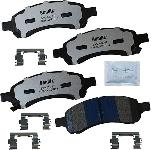 Miniatura 163 de Bendix Fleet Metlok MKD1770FM Pastillas de freno delanteras semimetálicas para Ford Expedition 2017-2010, F-150 2017-2010, Lobo 2020-2009, Lincoln