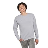 Men's Essentials Long-Sleeve T-Shirt, Crewneck Cotton T-Shirts for Men, 2-Pack