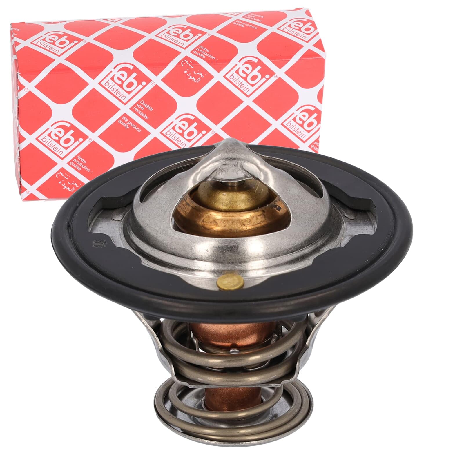 febi bilstein 17355 Thermostat with gasket, pack of one