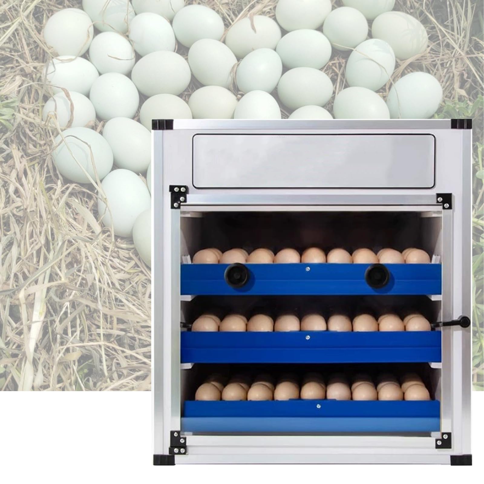 Automatyczny Inkubator Do Jaj Z Kontrolą Temperatury I Wilgotności, Duży Cyfrowy Wylęgarnia Drobiu, Do Jaj Kurcząt, Kaczek, Gęsi, Gołębi(Size:204 eggs)