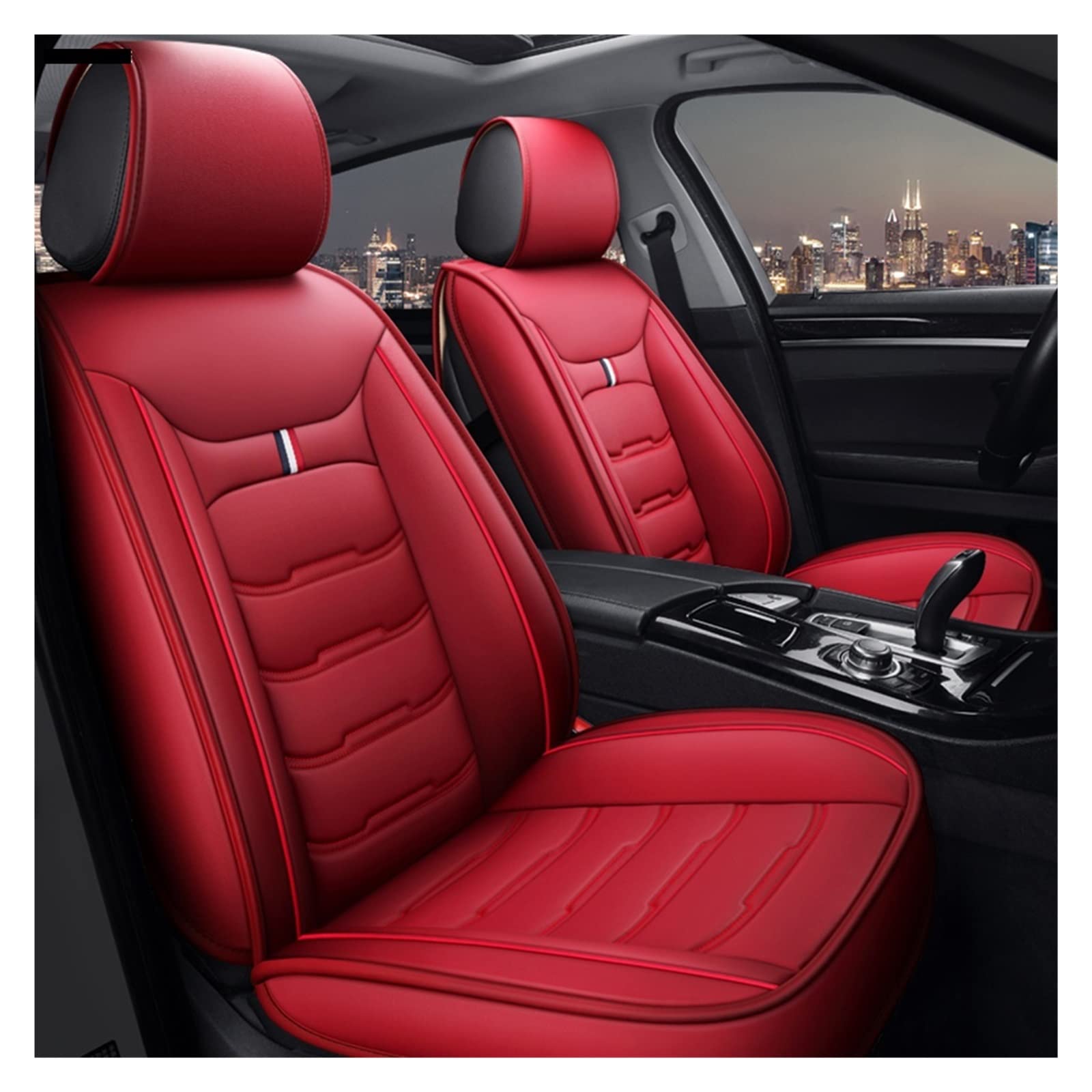 Housse de siège auto rouge en taille universelle pour VW Golf Polo et T-Roc