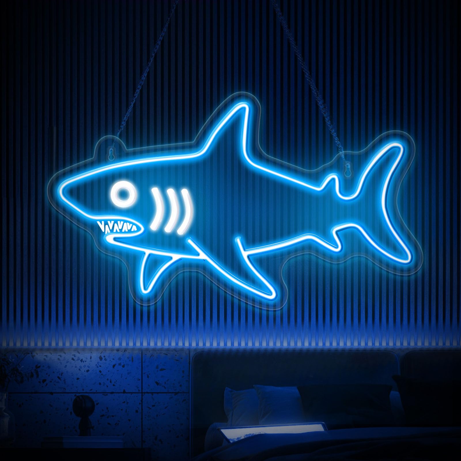 ANTREATU Shark Light 10-Level Dimmable Shark LED Light USB Powered - Shark Gifts for Boys Girls, Decorations for Bedroom, Living Room and Game Room