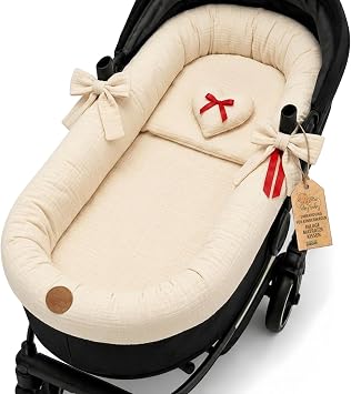 Universal Carrycot Cover in Muslin Cotton   Breathable Pram Liner that
