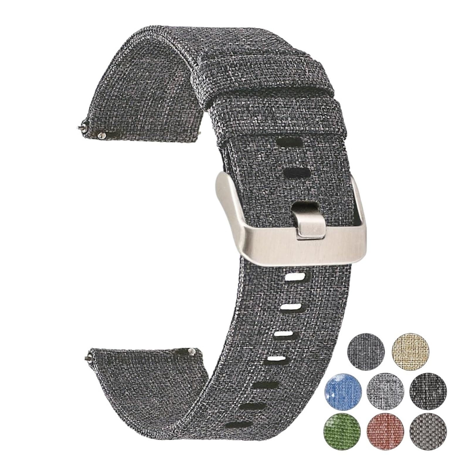 Run Ken Bracelet De Montre En Nylon 18 Mm, 20 Mm, 22 Mm, 24 Mm, À Dégagement Rapide, En Toile, Style Sport, Noir Et Bleu