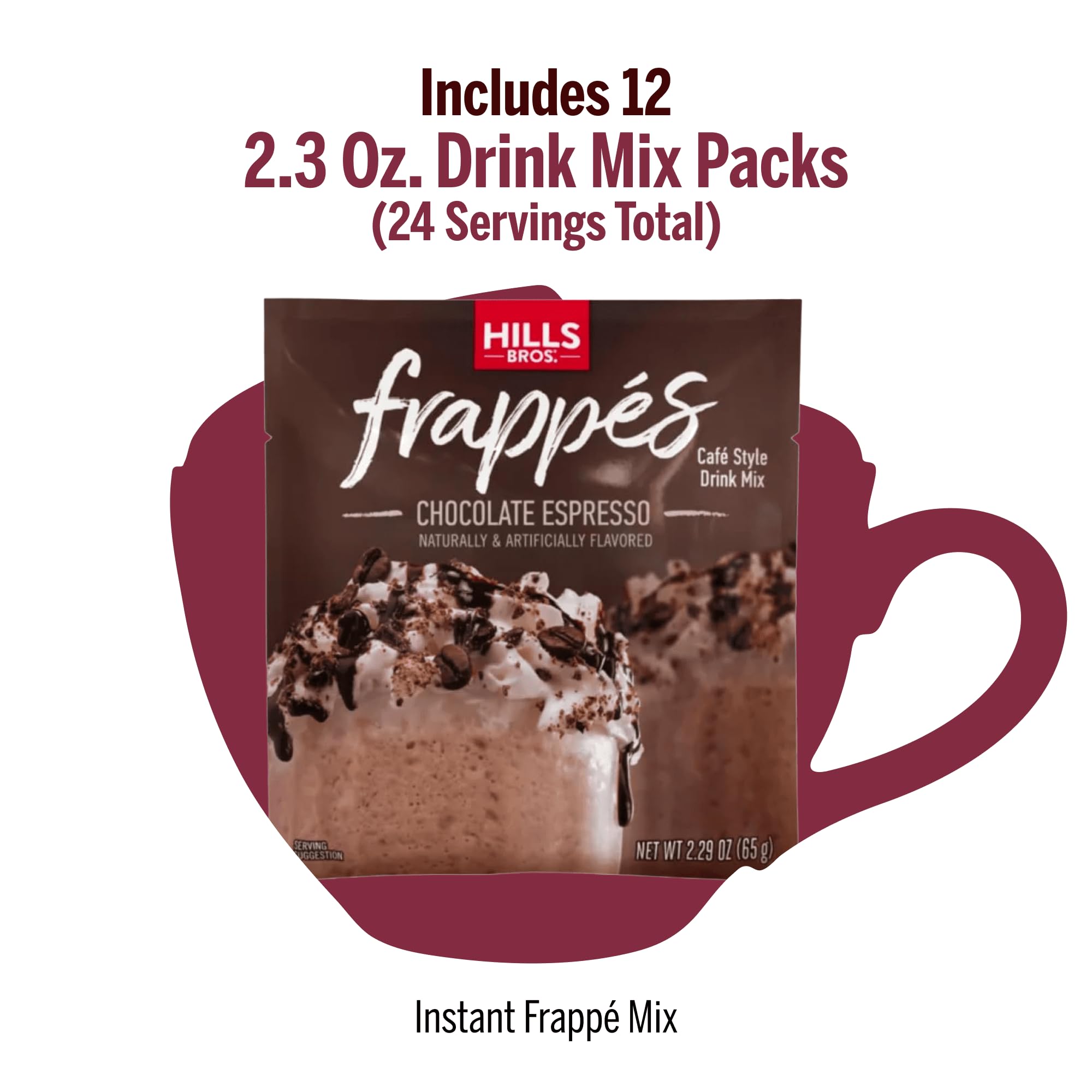 Amazon.com : Hills Bros. Frappés Instant Drink Mix – Indulgent