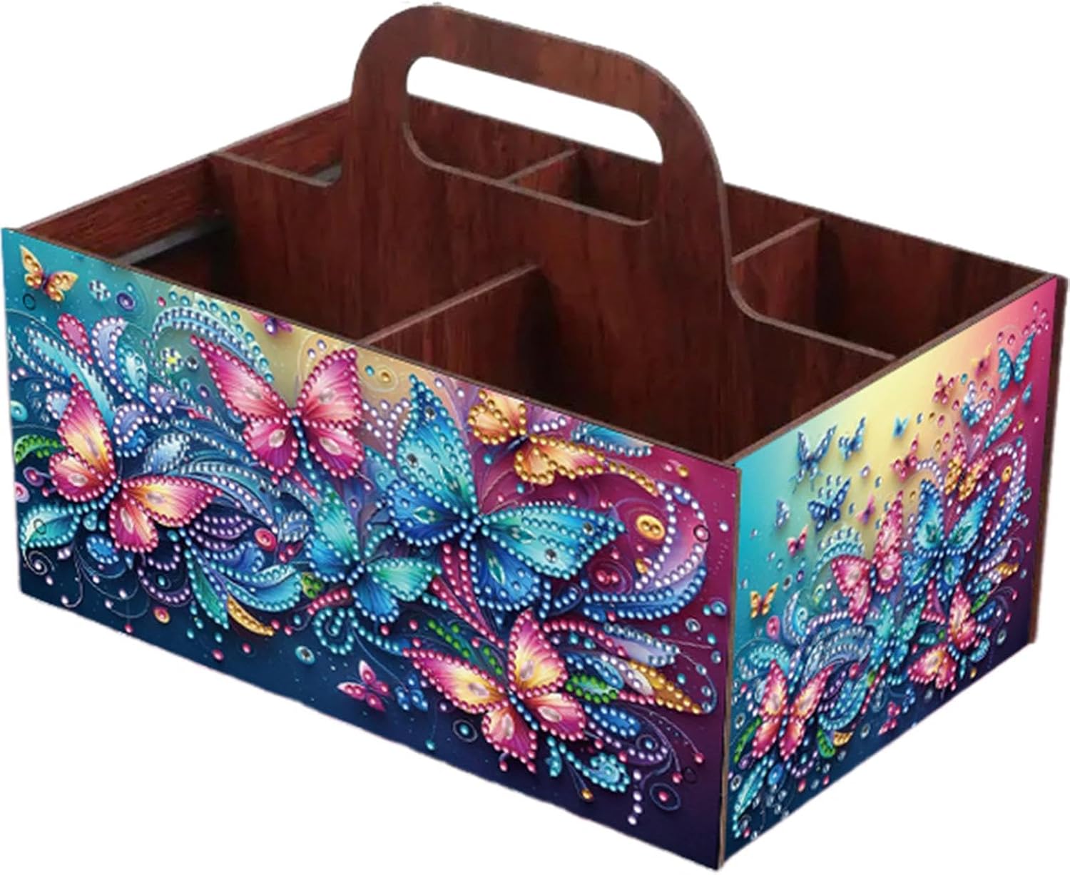 Completed Diamond Art Handmade Wooden Storage Box for Desktop Decor (CN568)
