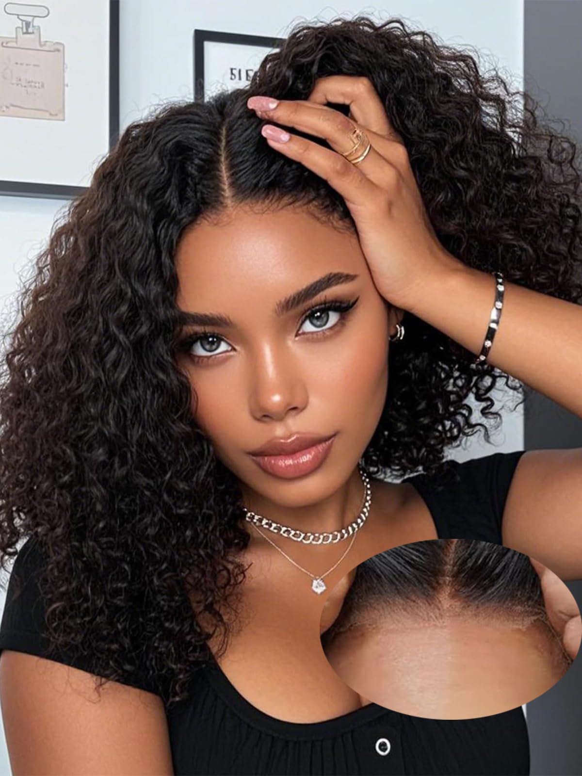 9A curly bob 12” 1B full lace 12 main image 4