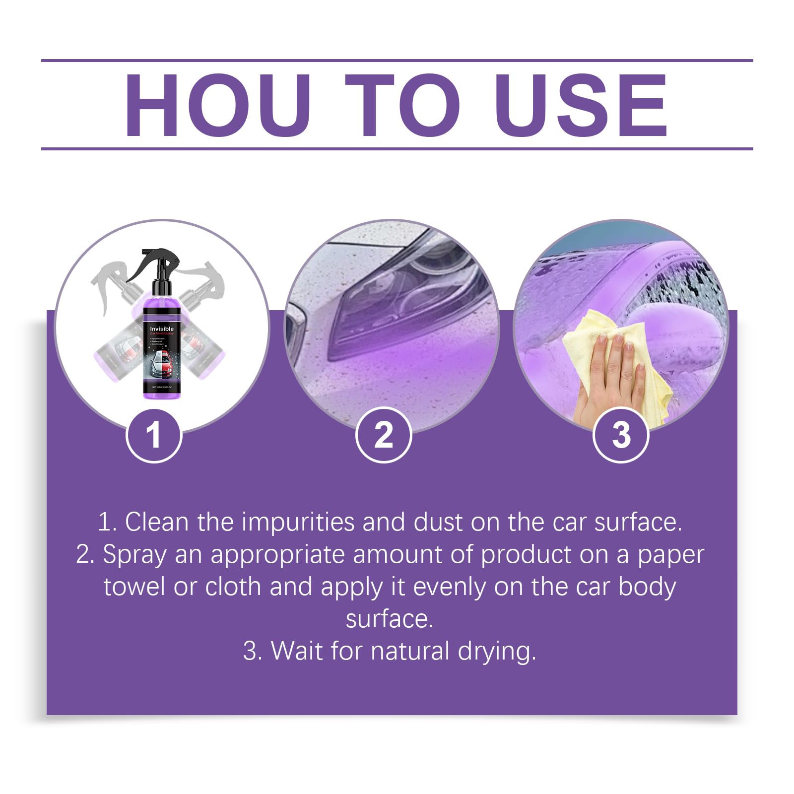Neue Upgrades - Hochwirksamer Schutzbeschichtungsspray fürs Auto, 3-in-1-Hochschutz-Schnellbeschichtungsspray, Kratzerentfernungsset, Quick Shine Detailer Spray, Trim Coat Shine Armor (6PCS)