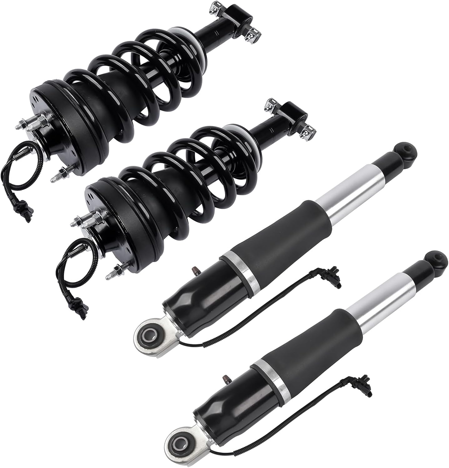 Pair Front Strut Assys + Pair Rear Shock Absorbers Replacement for Cadillac Escalade Chevy Suburban Tahoe GMC Yukon 5.3L 6.2L V8 2015-2020 23464589 23290660