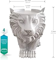 Vista 3 de Soporte de mesa inteligente para altavoz (león) – Soporte decorativo para Yaxa Echo Dot o Google Home Mini – Diseño portátil, sin interferencias