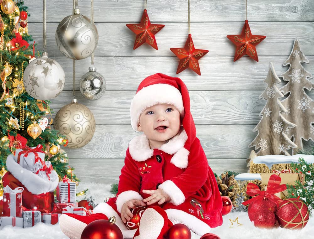 christmas photo booth idea wood floor backdrop example