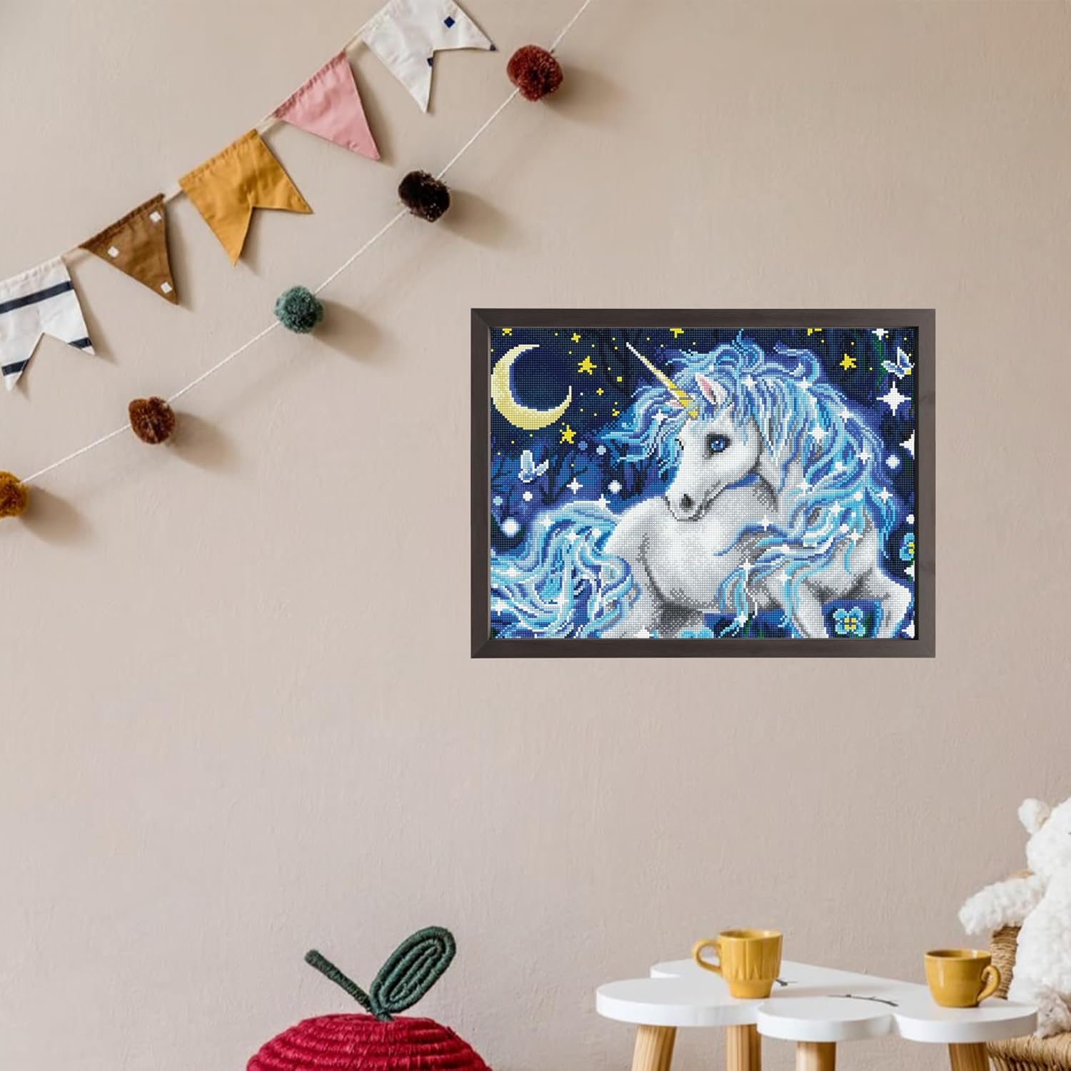 DIAMOND DOTZ Moonlight Unicorn Diamond Painting Kits for Adults - Diamond Art Kits a Relaxing Creative Craft Kit with Dotz Gems 20.5"x16.5"